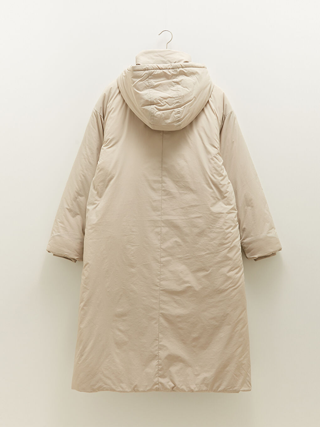 Пуховик с капюшоном, прямой, с длинным рукавом, с карманами, для женщин-6
