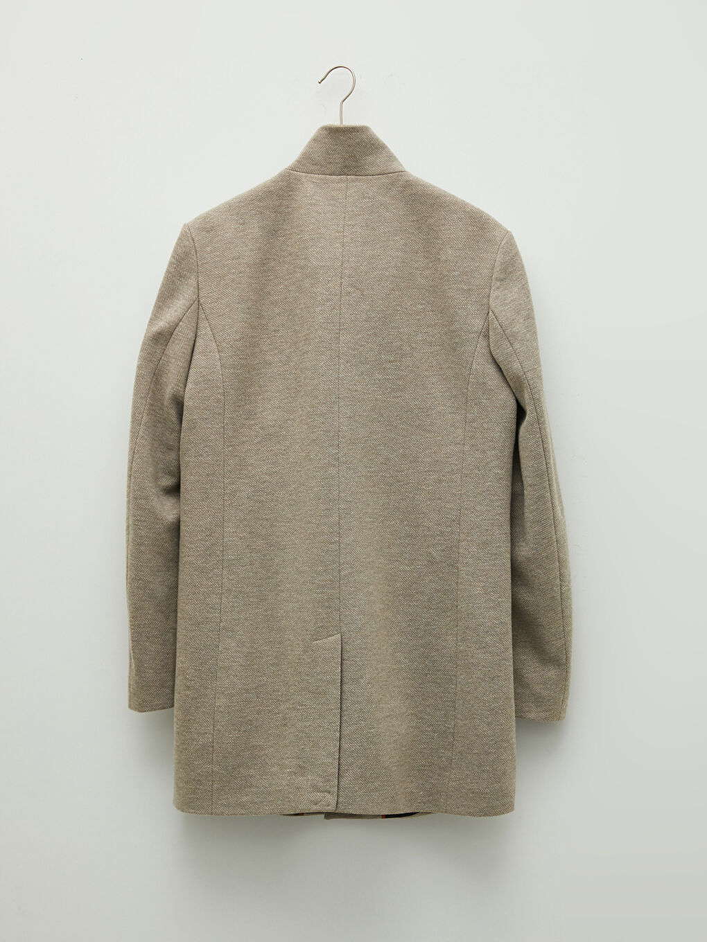 Palton Gros Slim Fit cu Guler Tip Pâlnie pentru Bărbați-6