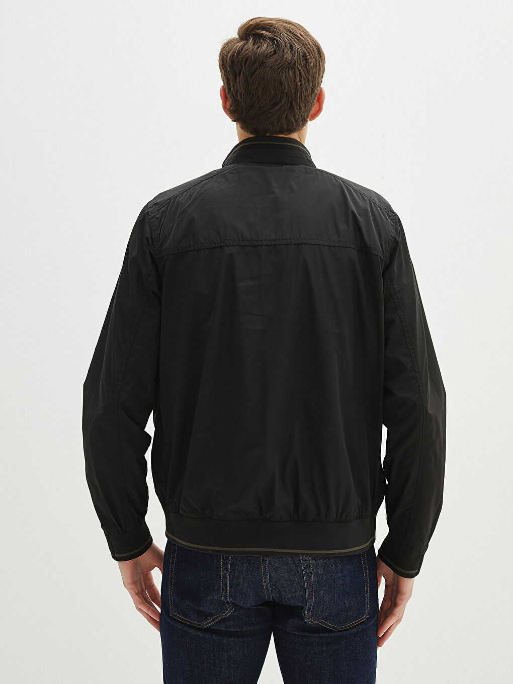 Veste Bomber Coupe Slim à Col Montant Confortable Pour Hommes-5
