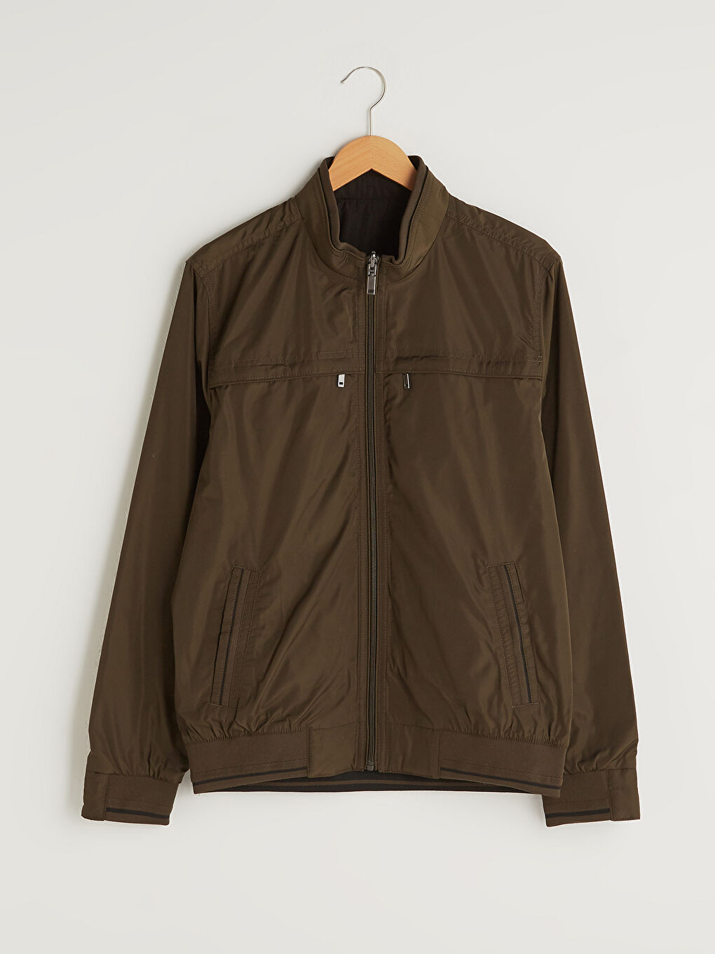 Veste Bomber Coupe Slim à Col Montant Confortable Pour Hommes-7