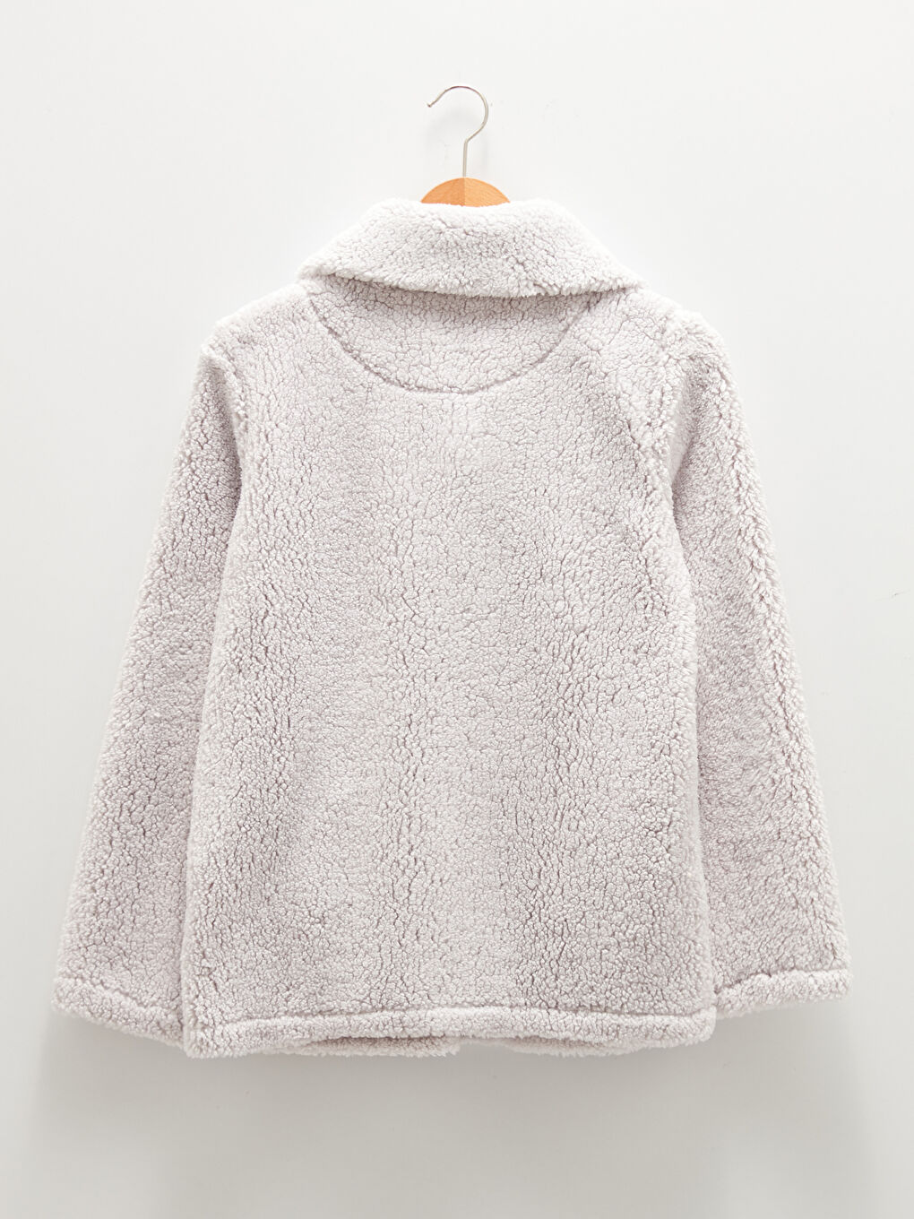 LCW DREAM Stehkragen Schlicht Taschen Detailiertes Damen Plüsch Pyjama-Oberteil -W10102Z8-CSW