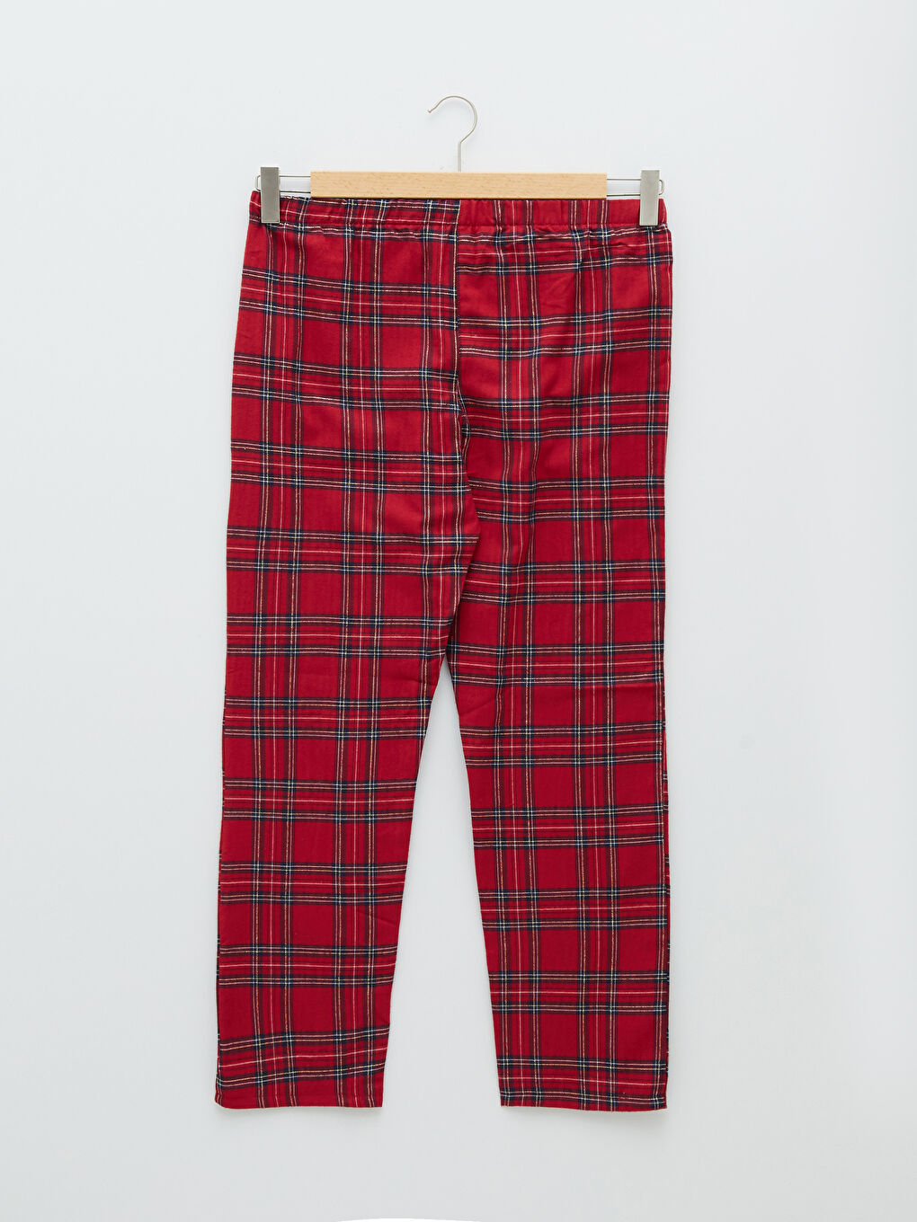 Collared Neck Plaid Women's Pyjama Set-9