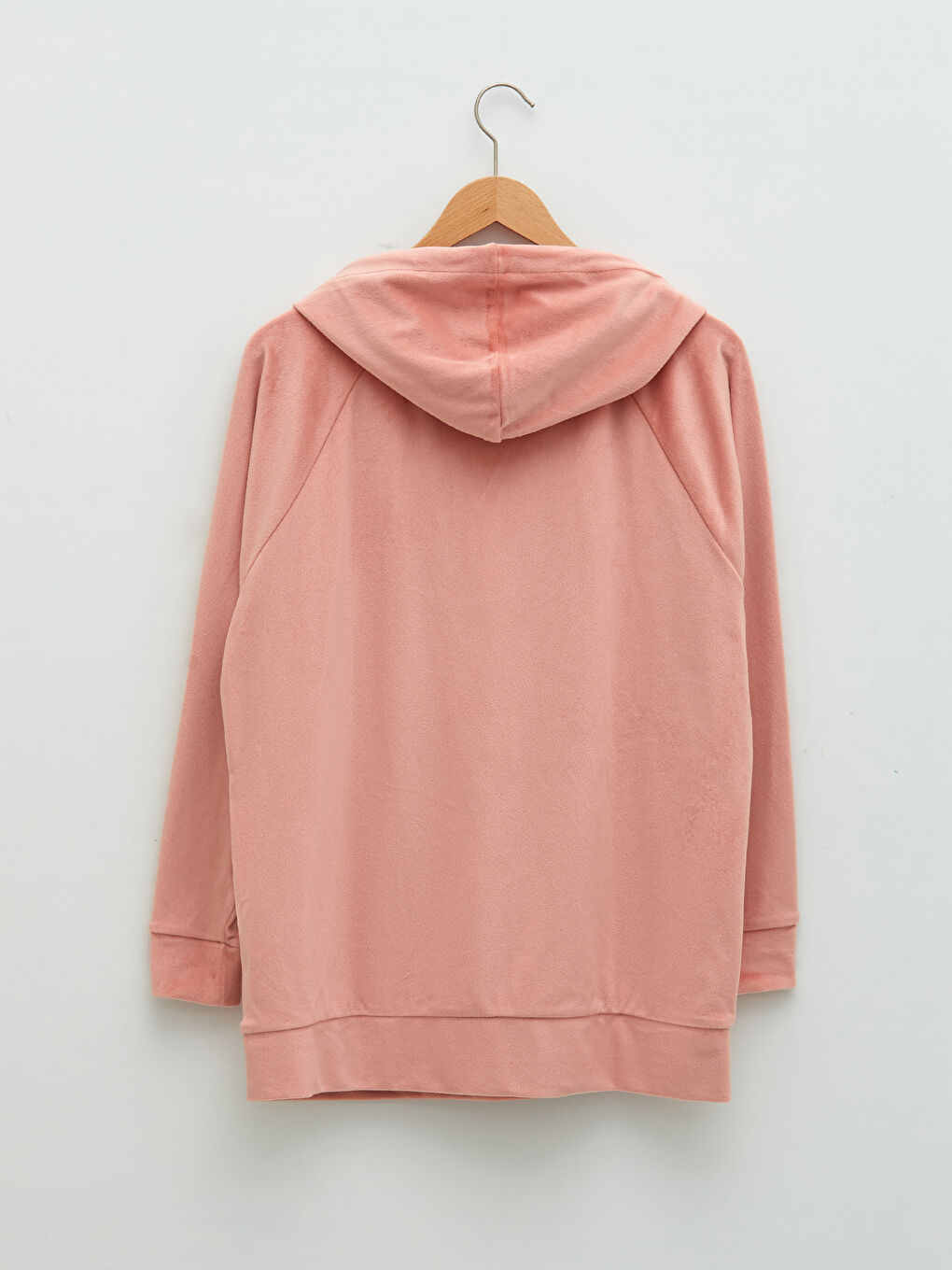 LCW DREAM Kapuzenshirt Bestickt Langarm Samt Frauen Pyjama-Oberteil -W10108Z8-MF0