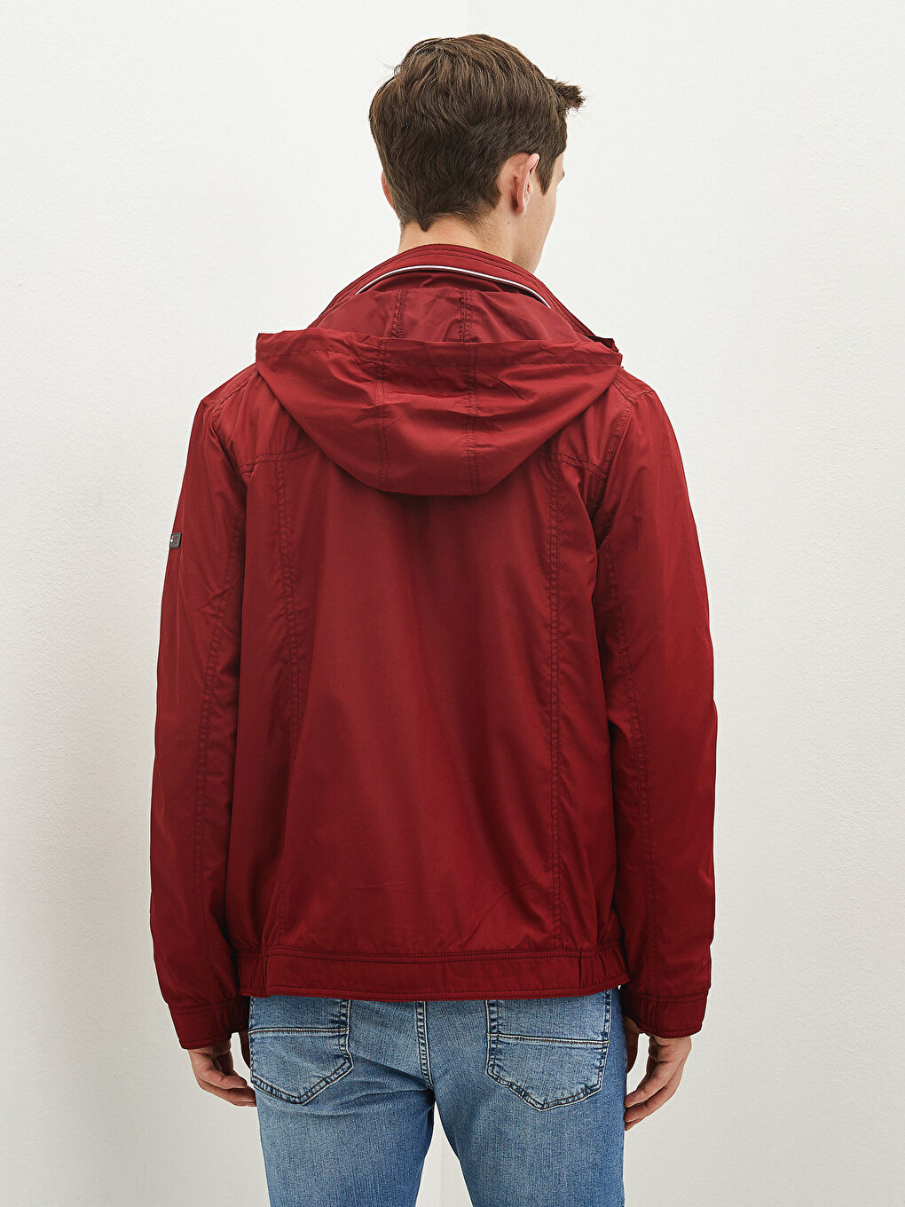 Loose Fit Turtle Neck Thin Men's Coat-5