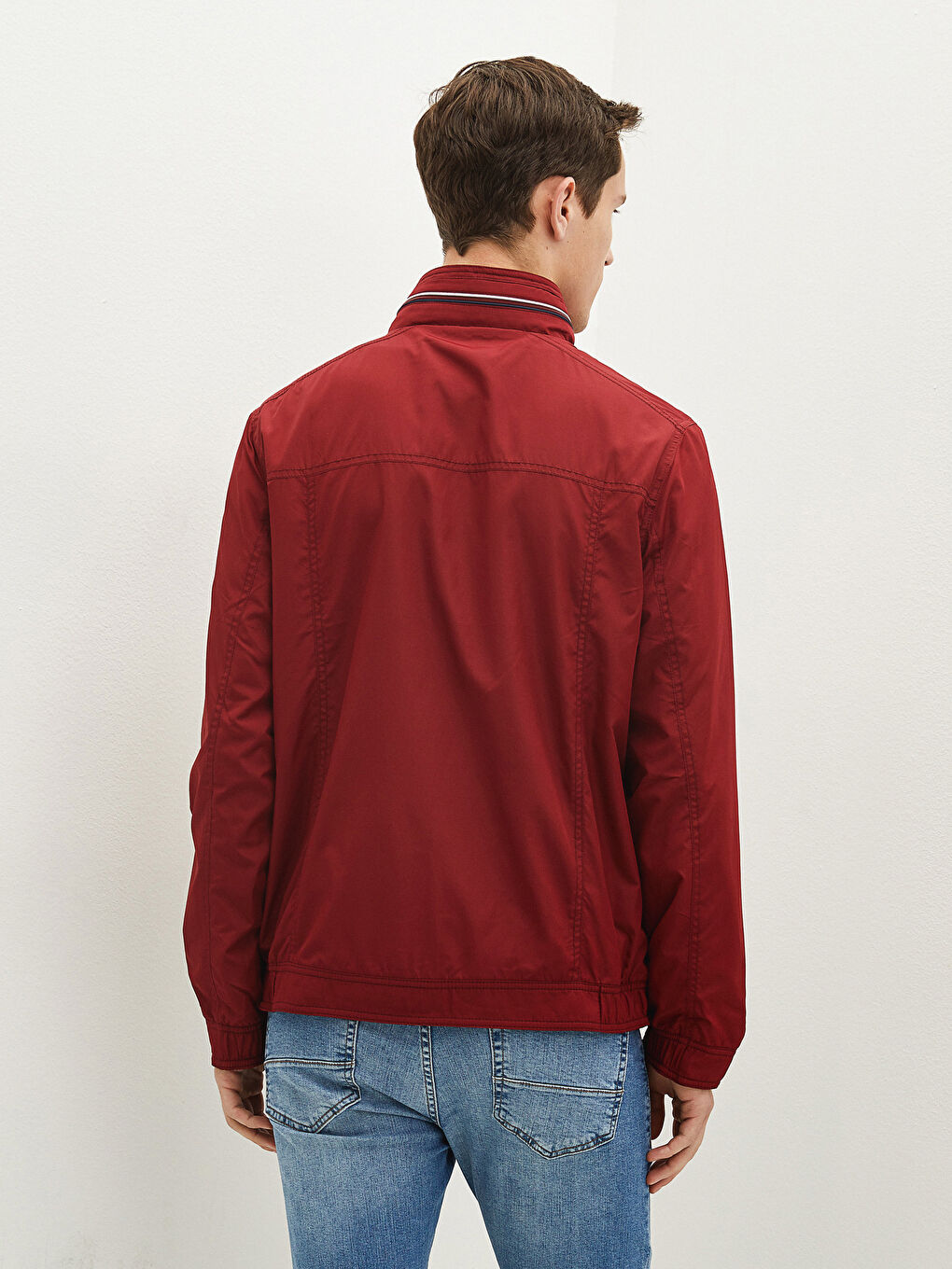 Loose Fit Turtle Neck Thin Men's Coat-6