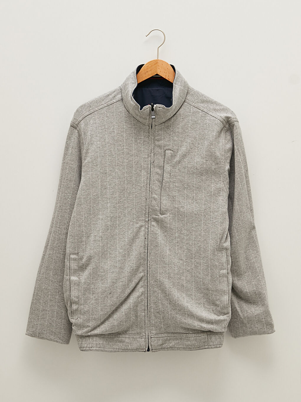 Loose Fit Turtle Neck Thin Men's Coat-9