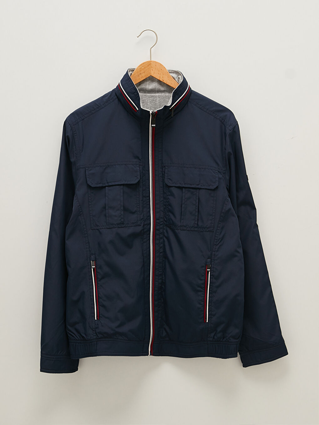 Loose Fit Turtle Neck Thin Men's Coat-12