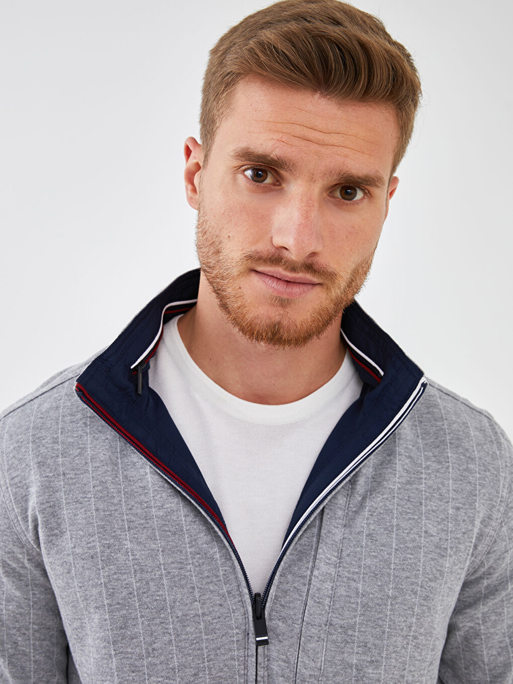 Loose Fit Turtle Neck Thin Men's Coat-6