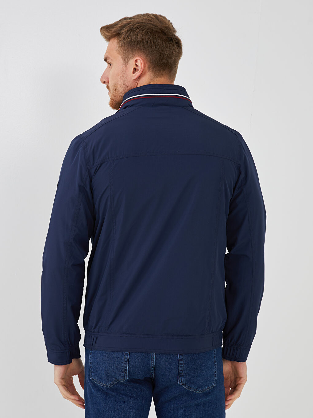 Loose Fit Turtle Neck Thin Men's Coat-7