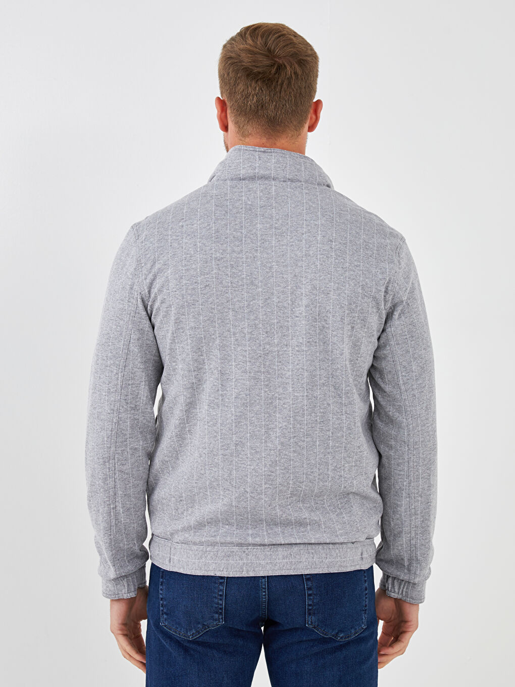 Loose Fit Turtle Neck Thin Men's Coat-8