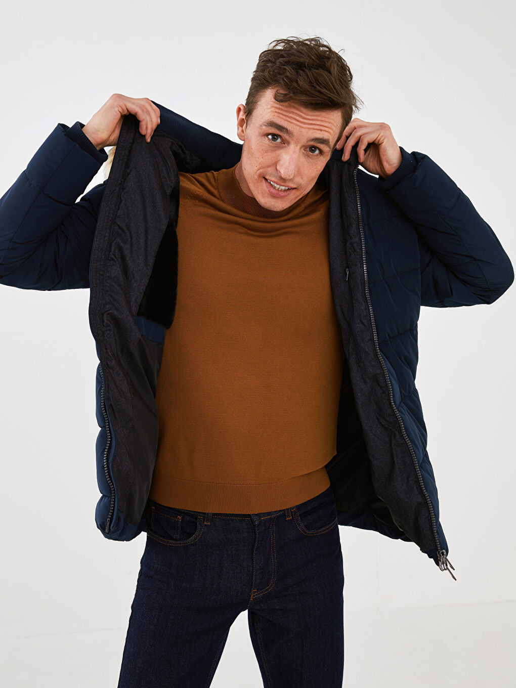 Slim Fit Hooded Men's Puffer Coat-2