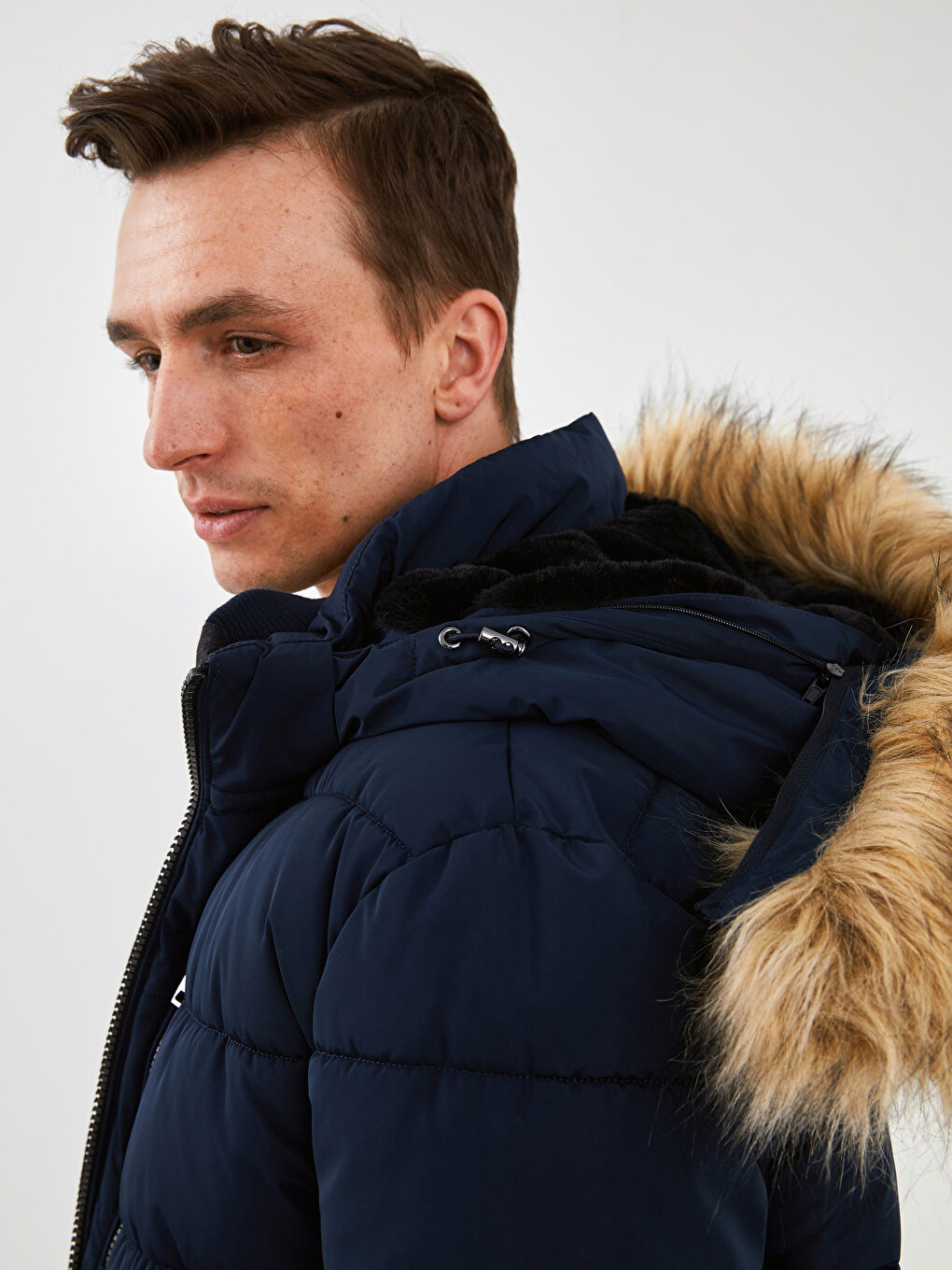 Slim Fit Hooded Men's Puffer Coat-3