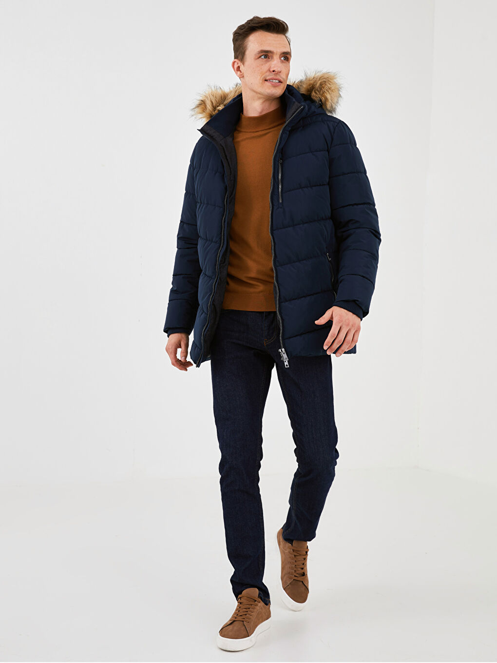 Slim Fit Hooded Men's Puffer Coat-4