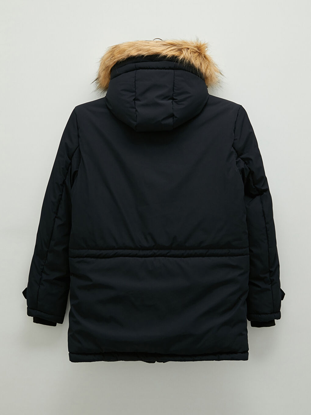 Slim Fit Fur Hooded Thick Men's Parka-9