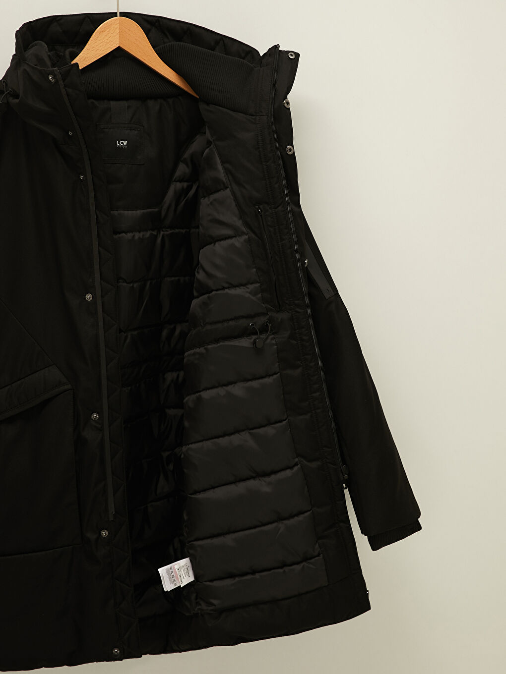 LCW Vision Slim Fit Hooded Thick Men's Parka -W10191Z8-CVL