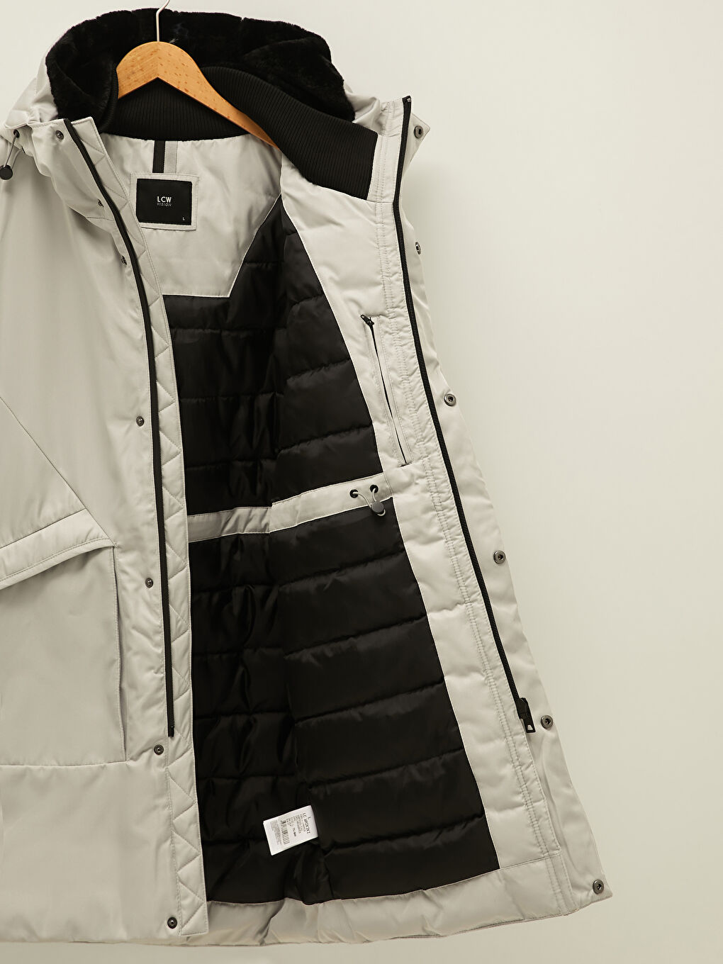 Slim Fit Hooded Thick Men's Parka-10