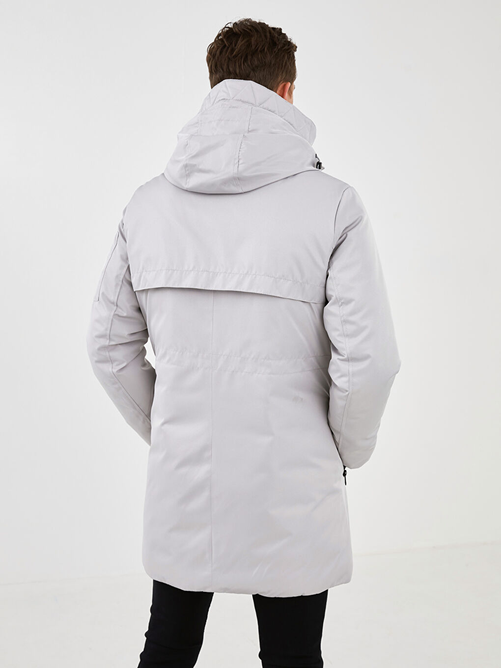 Slim Fit Hooded Thick Men's Parka-6