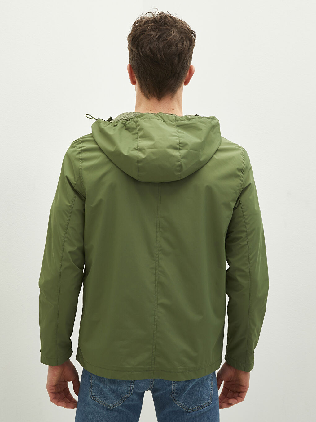 Locker Sitz Dünner Regenmantel Mit Kapuze für Herren-5