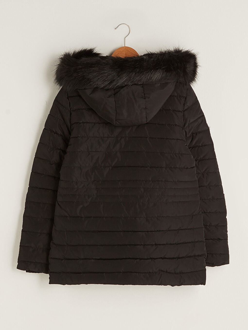 Geacă Matlasată Inflabilă Groasă Cu Glugă Mânecă Lungă Detaliu Buzunar pentru Femei-7