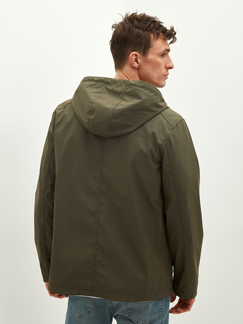 XSIDE Standard Pattern Hooded Men's Windbreaker -W10214Z8-J2L