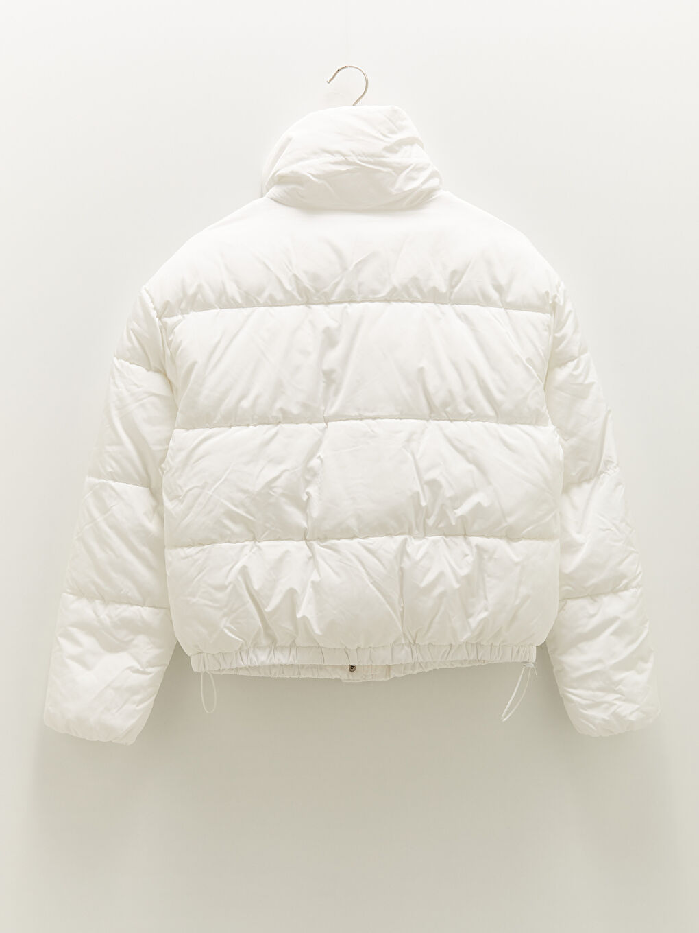 Geacă de Puf pentru Femei cu Guler Ridicat, Croială Dreaptă, Buzunare și Mâneci Lungi-14