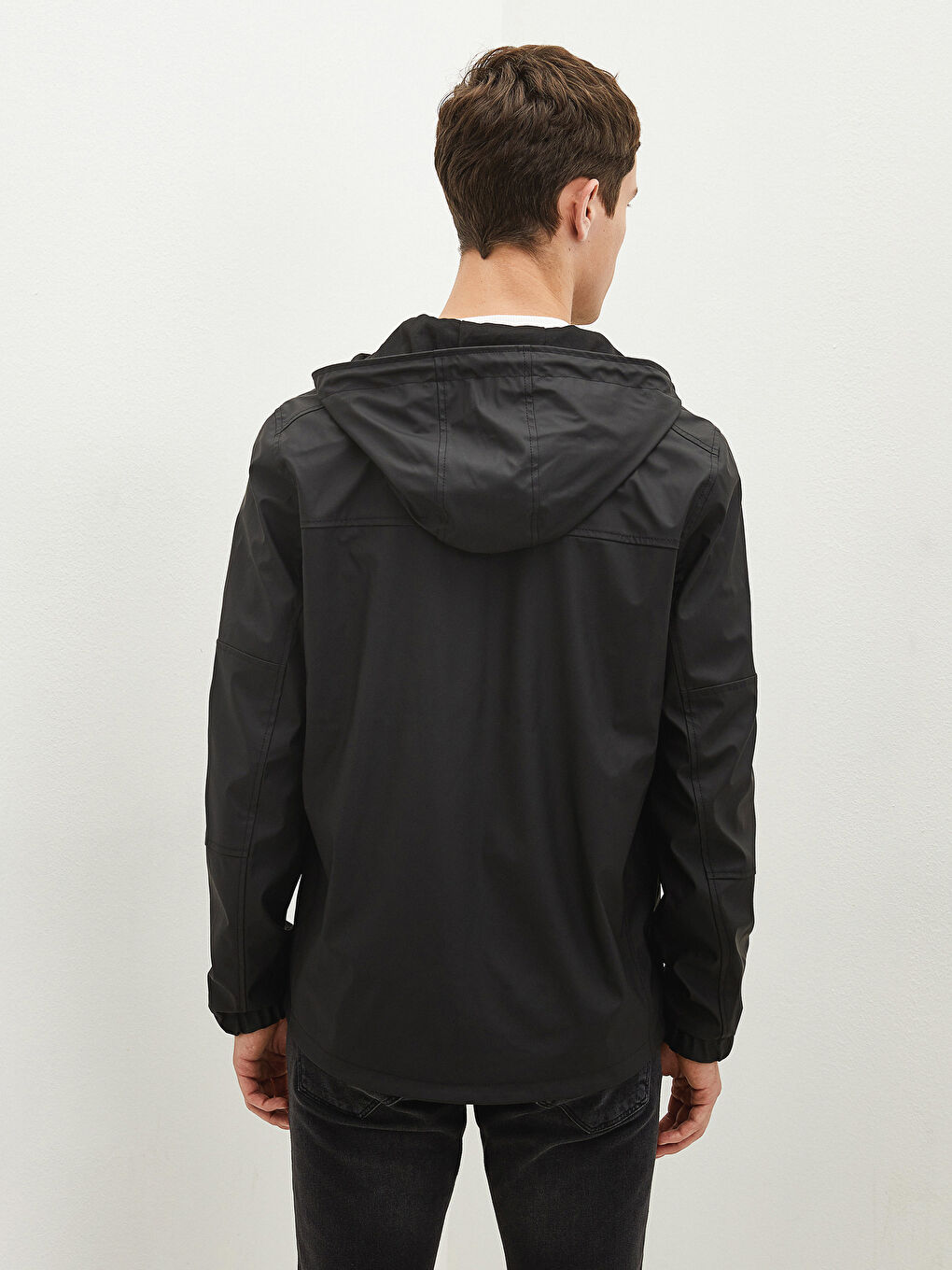 Вітровка Чоловіча З Капюшоном Звичайного Крою-3