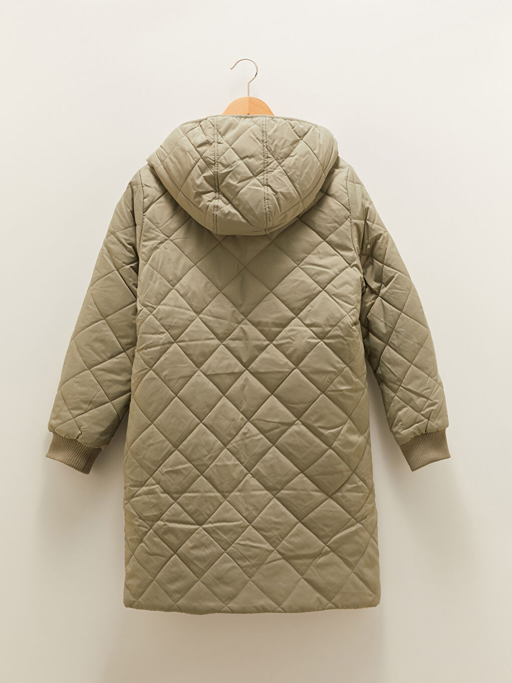 Ženski prošiveni kaputi na naduvavanje sa kapuljačom, dezenom, džepovima i dugim rukavima-11