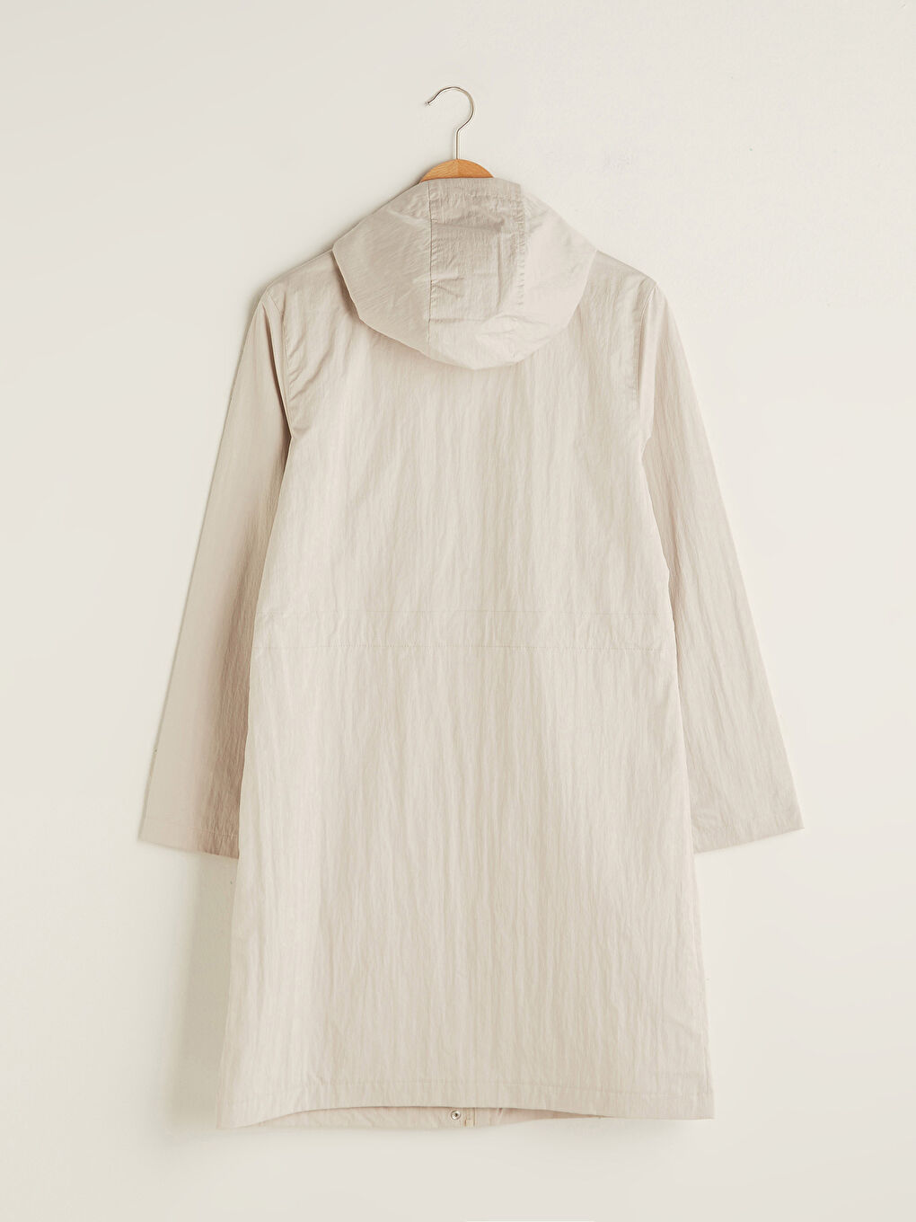 Дождевик с капюшоном, прямой, с длинным рукавом для женщин-7