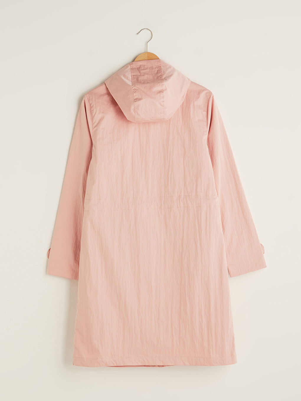 Hooded Collar Straight Long Sleeve Women's Raincoat-6