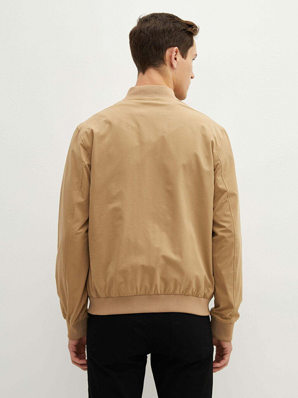 Standard Fit College Collar Men's Bomber Jacket-4