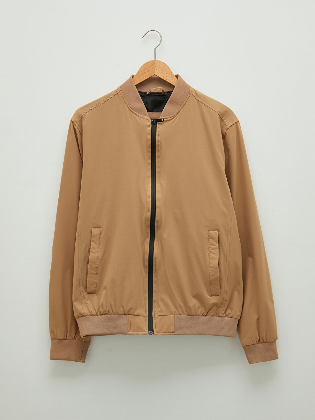 Standard Fit College Collar Men's Bomber Jacket-5