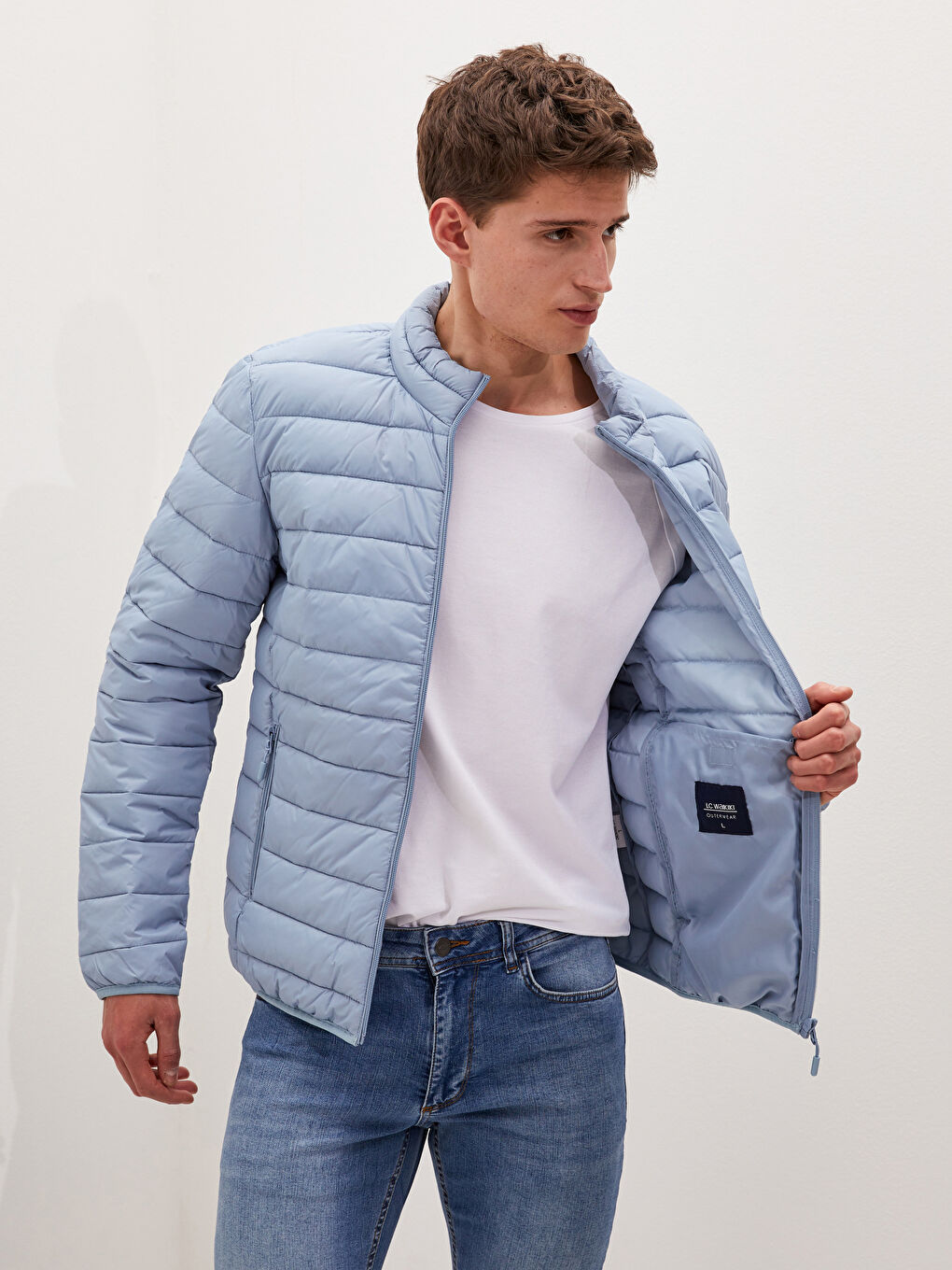 Standard Fit Funnel Neck Men's Puffer Coat