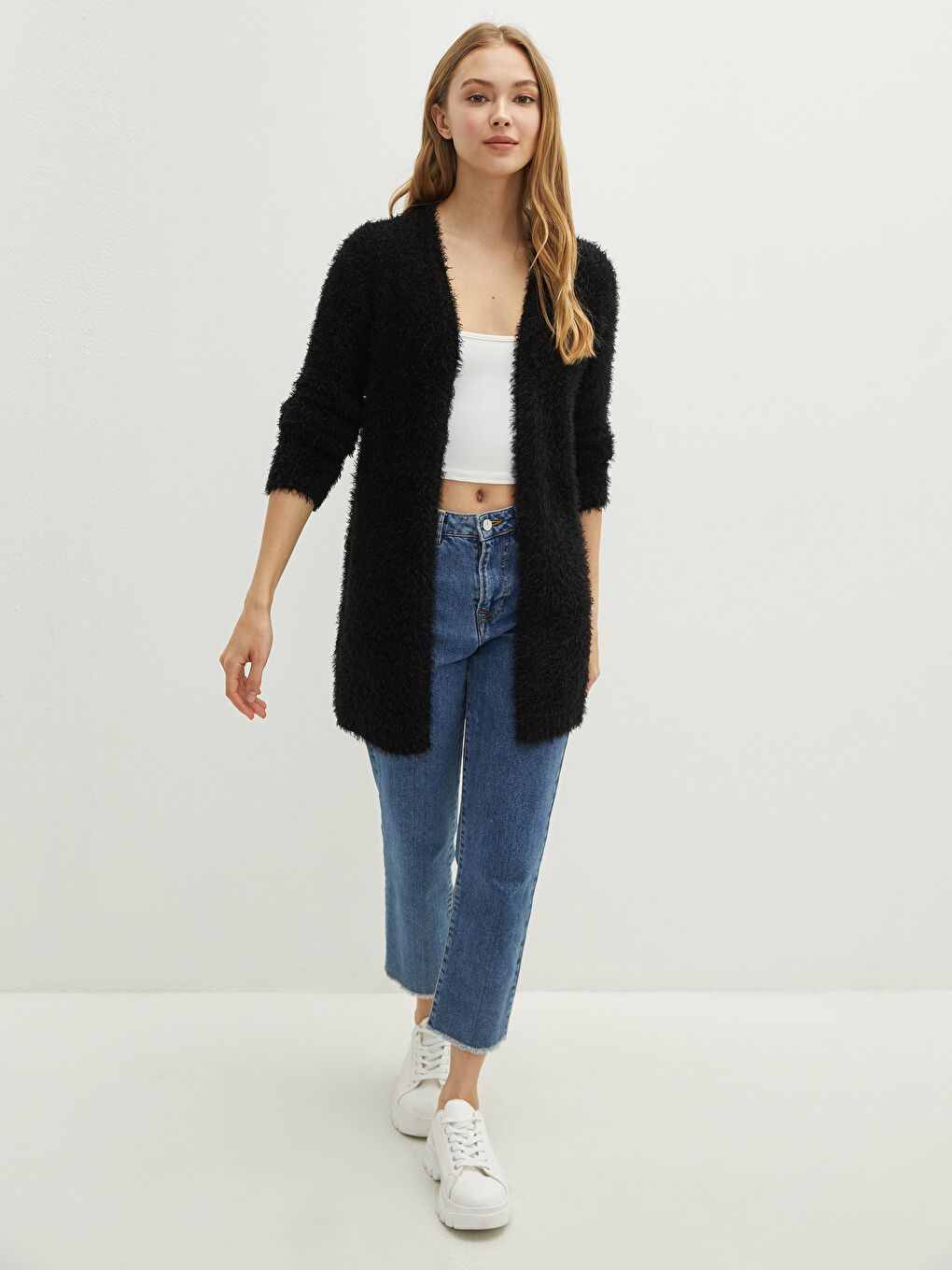 LCW Vision Bartgarn Langarm Strickjacke für Damen -W10265Z8-CVL