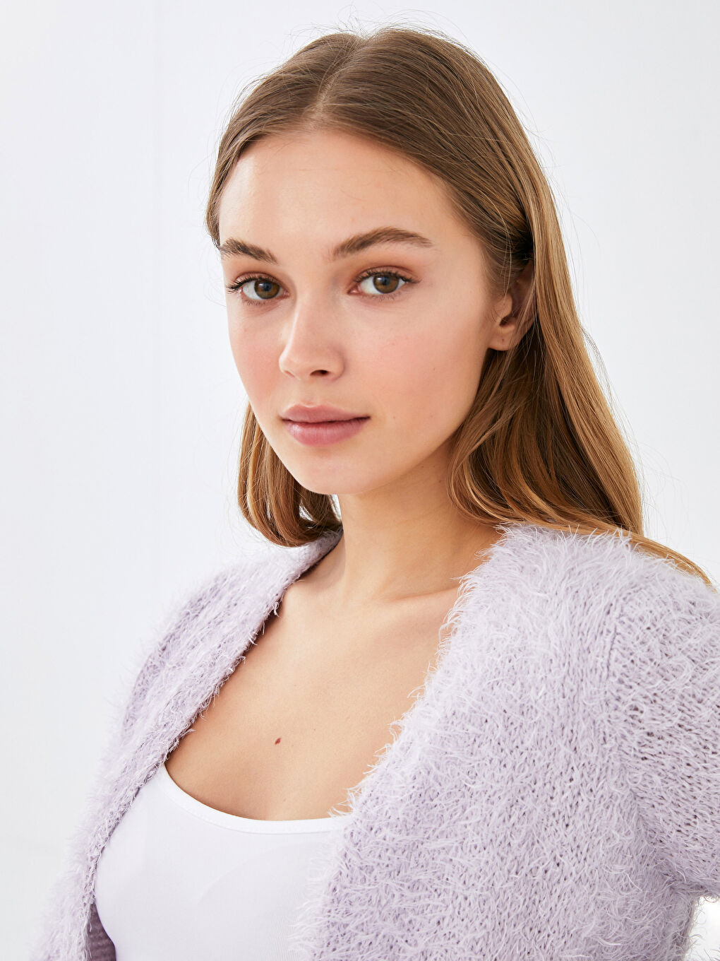 LCW Vision Bartgarn Langarm Strickjacke für Damen -W10265Z8-G7T