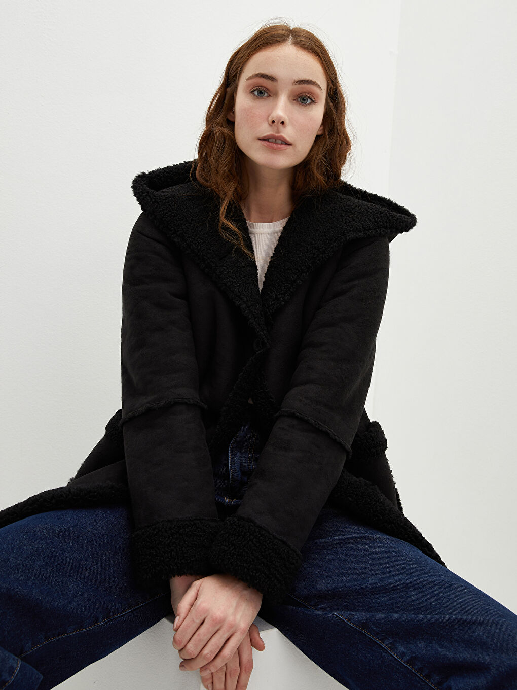 Žena CRNA Zimski kaput-2