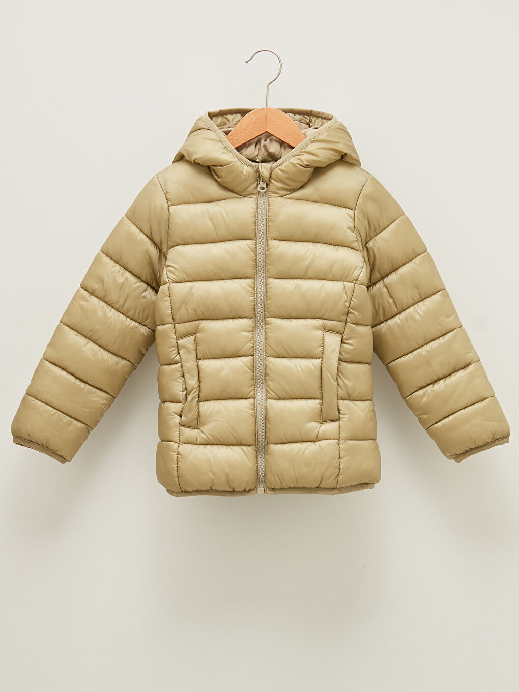 Girl Thin Down Coat With Hood