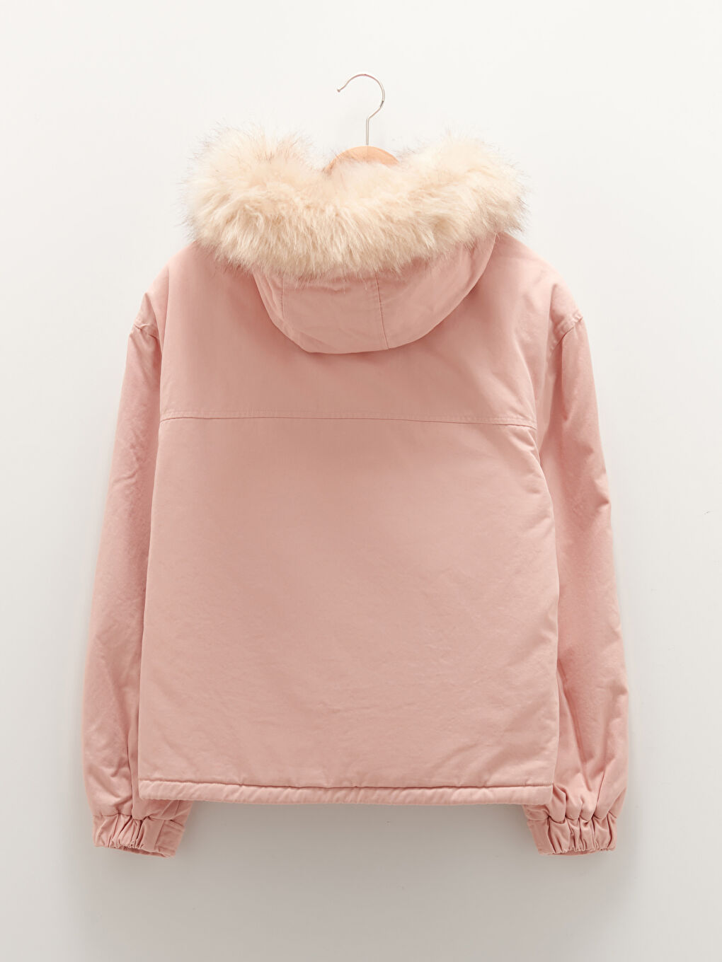 LCW Vision Manteau Parka pour Femmes en Gabardine avec Col à Capuche et Détail en Fourrure, Manches Longues -W10384Z8-R7P