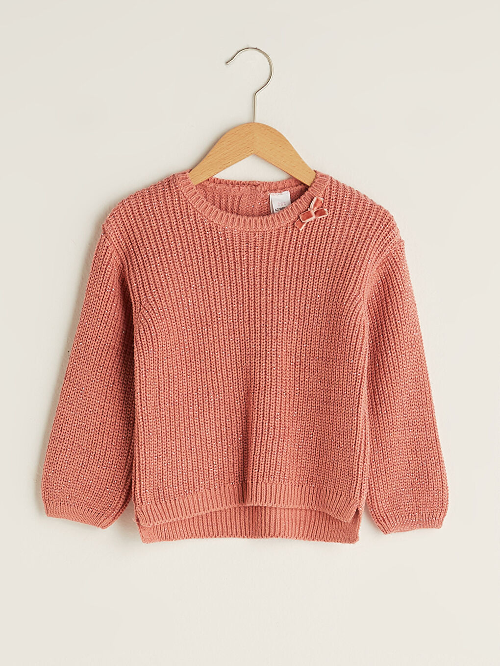 Pull-over Tricot Bébé Fille Col Rond Manches Longues