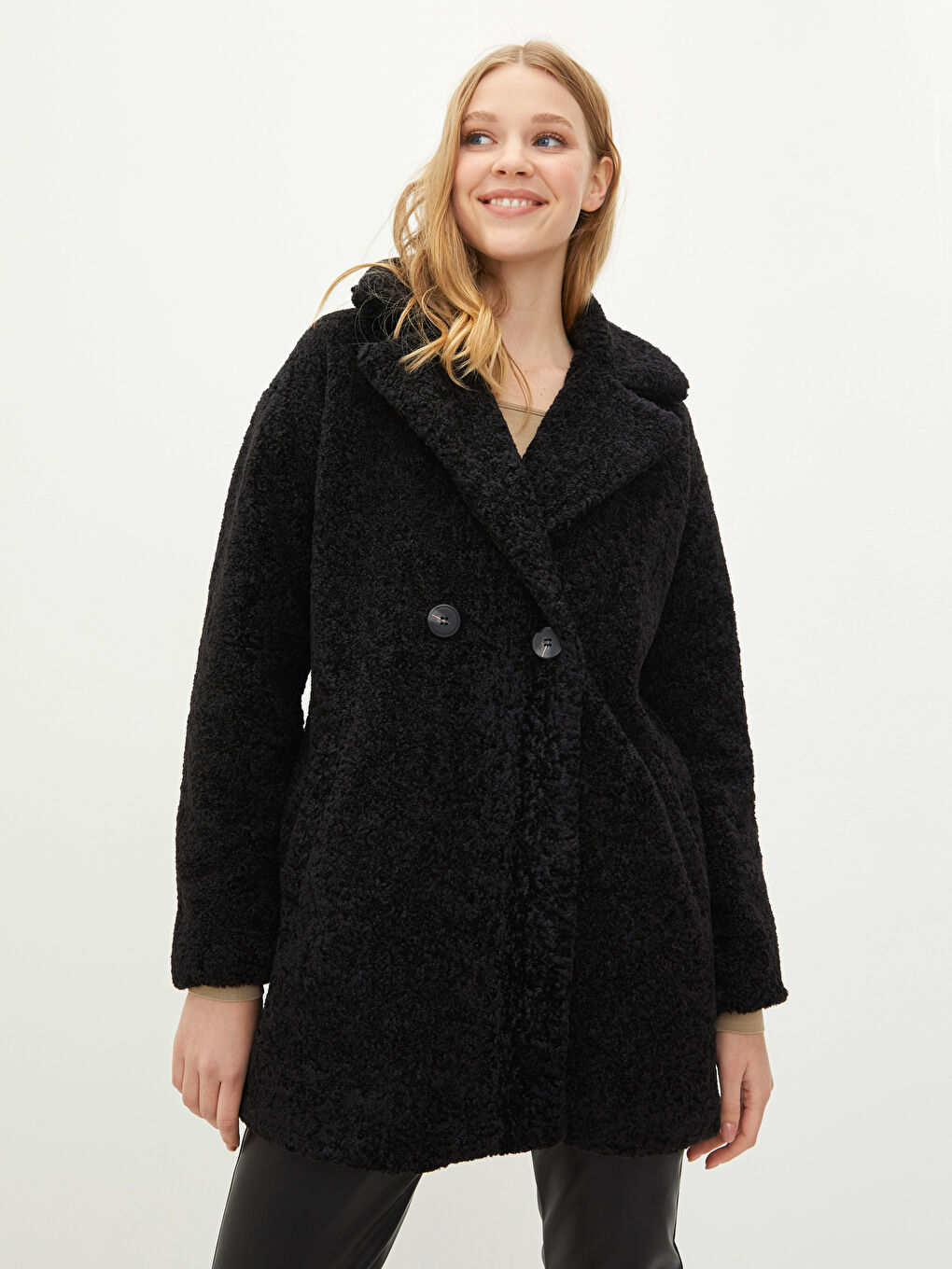LCW Vision Mantel für Damen mit Knopfleiste und Jackenkragen -W10399Z8-CVL