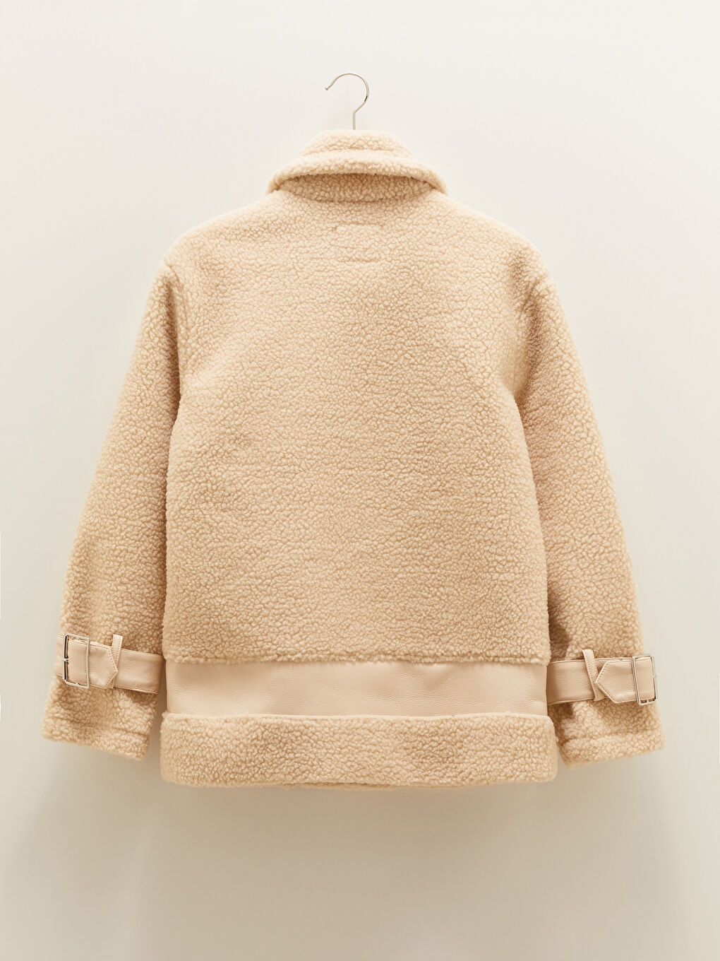 Manteaux en Suède pour Femmes à Col de Chemise et Manches Longues avec Fermeture Éclair-6