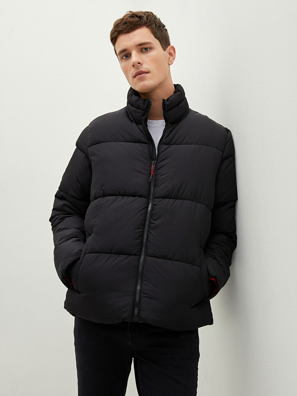 Loose Fit Turtle Neck Thick Men's Puffer