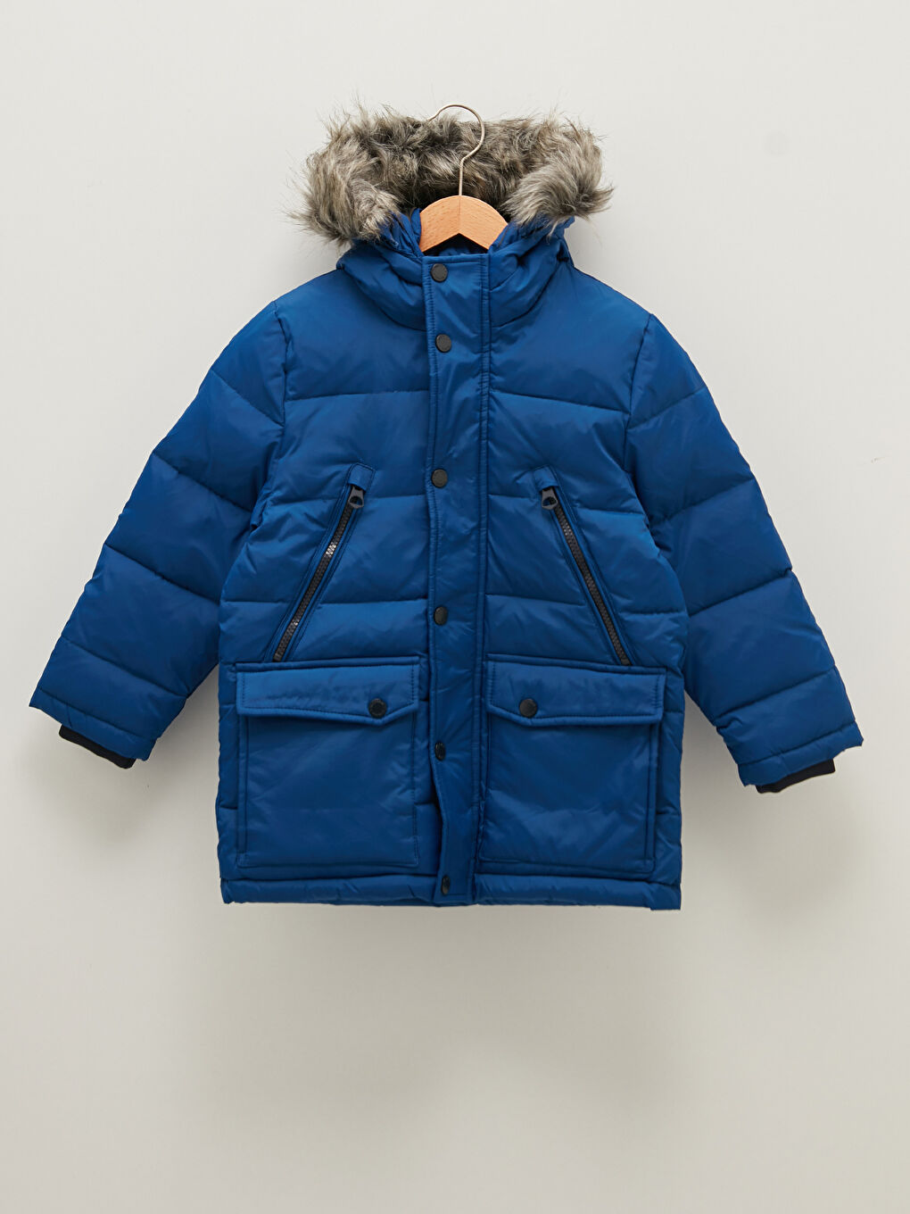 Капюшонды ұл қаз мамықты пальто