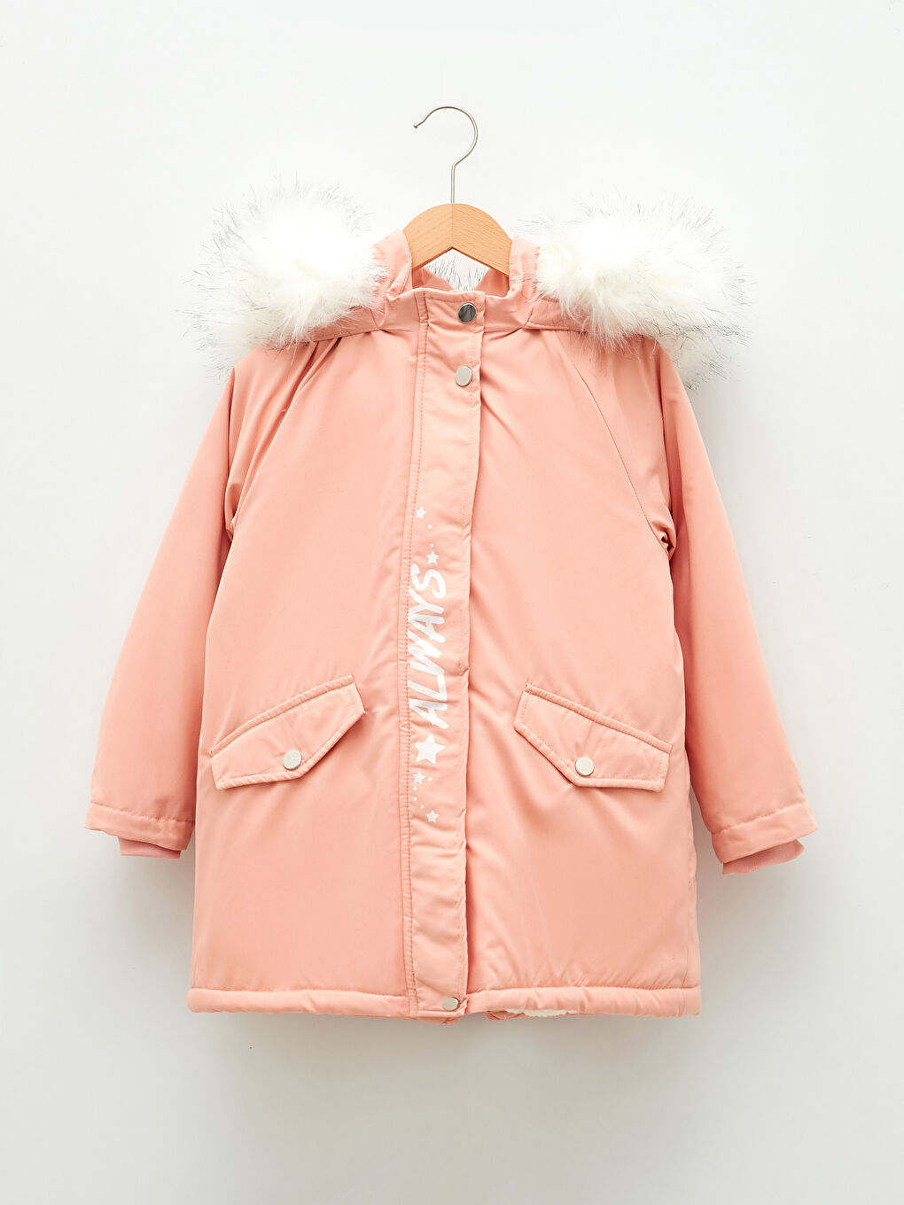 Hooded Printed Girls Parka