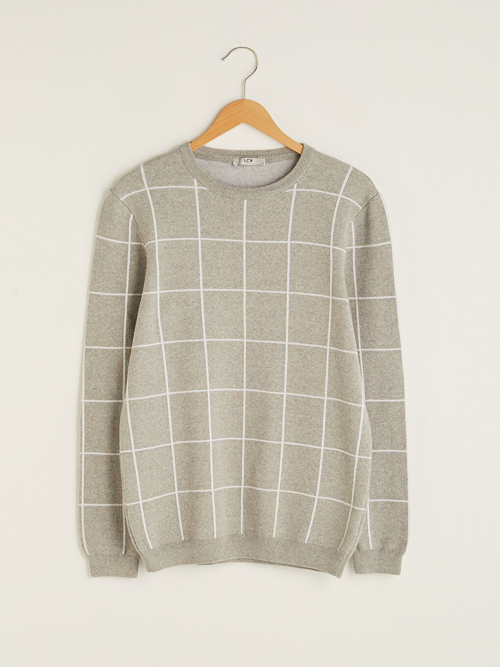 LCW Vision Rundhalsausschnitt Langarm Herren Strickpullover -W10467Z8-LAL