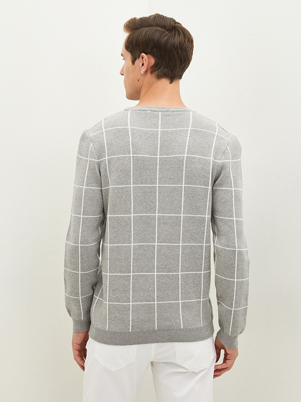 LCW Vision Rundhalsausschnitt Langarm Herren Strickpullover -W10467Z8-LAL