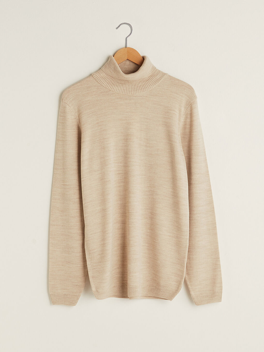 Rollkragen Langarm Dünner Herren Strickpullover-5