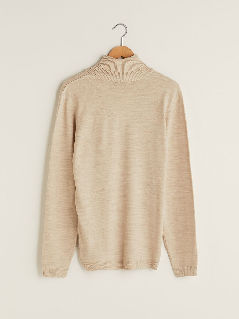 Rollkragen Langarm Dünner Herren Strickpullover-6