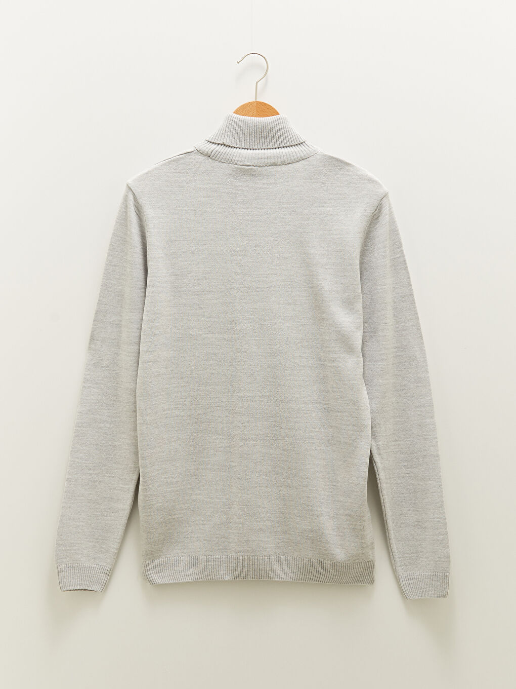 سترة تريكو كم طويل رفيع ياقة هاي نيك للرجال-6