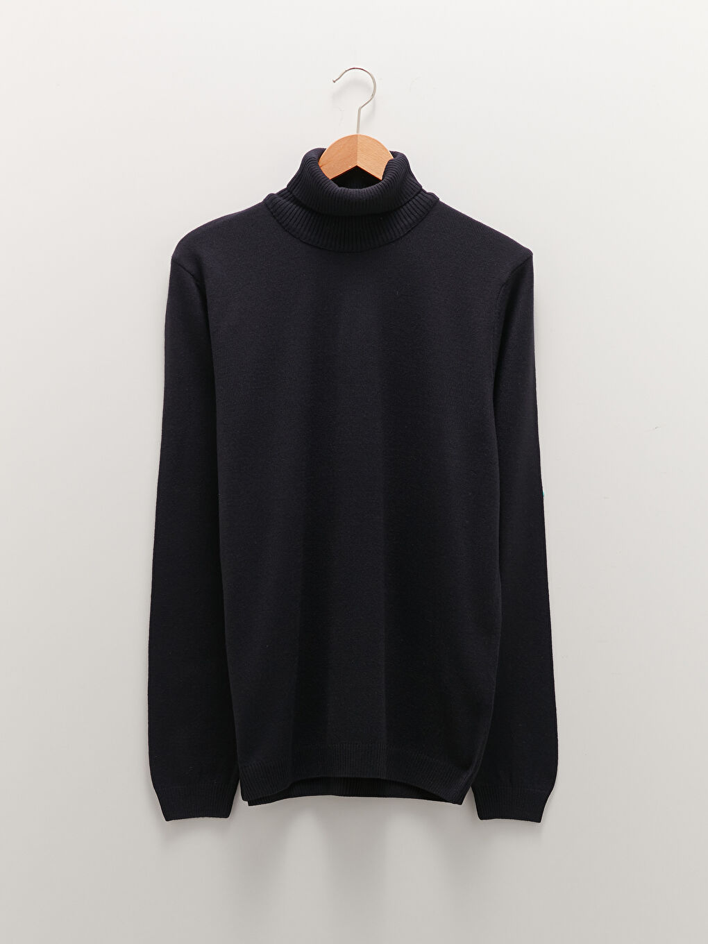 سترة تريكو كم طويل رفيع ياقة هاي نيك للرجال-5