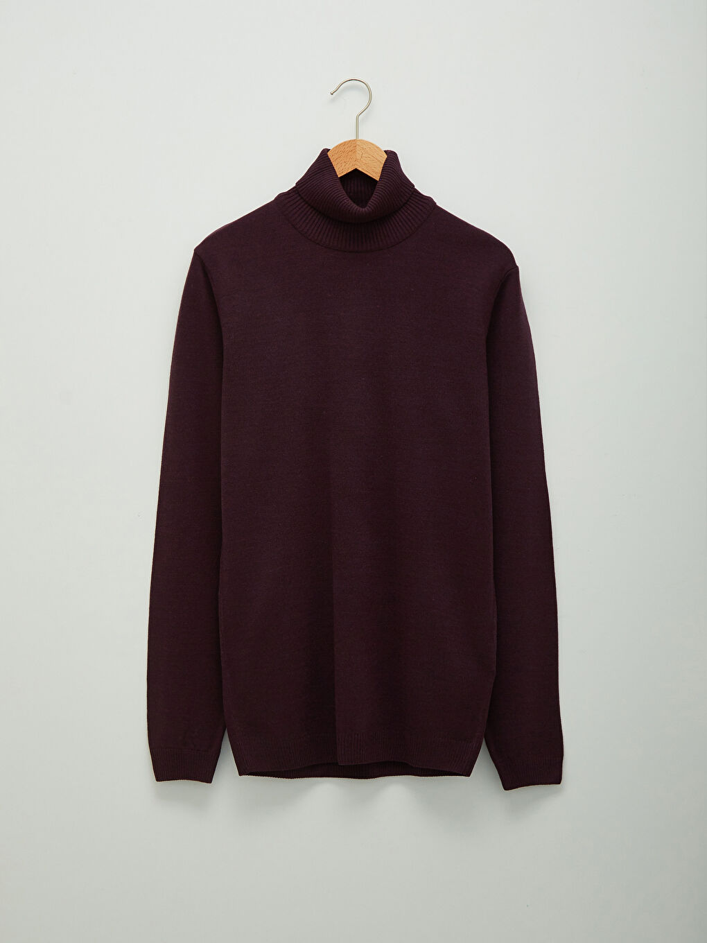 Turtleneck Long Sleeve Thin Men's Tricot Sweater-6